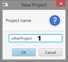 Add new project dialog