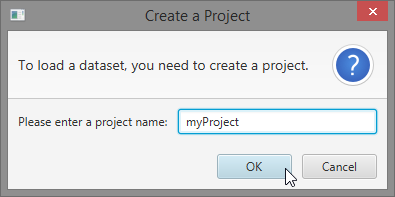 Create a Project dialog